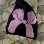 Bow Tote-Black and Pink
