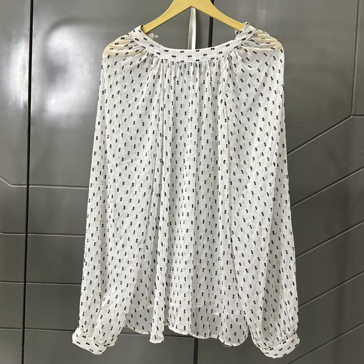 Cute Puffed Sleeves Tunic-Black and White - Image 2