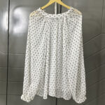 Cute Puffed Sleeves Tunic-Black and White - Image 2