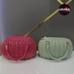 Glossie Puff Bag with Chain-Green - Image 2