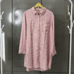 Striped Long Shirt-Red and White