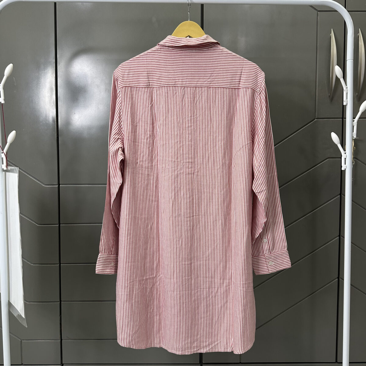 Striped Long Shirt-Red and White - Image 2