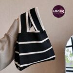 Urban Stripes Tote-Black and White - Image 3