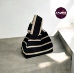 Urban Stripes Tote-Black and White - Image 2