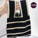 Urban Stripes Tote-Black and White