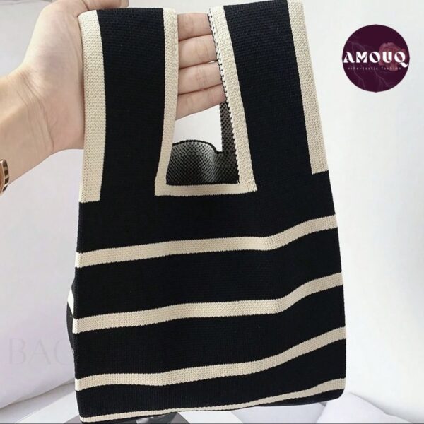 Urban Stripes Tote-Black and White