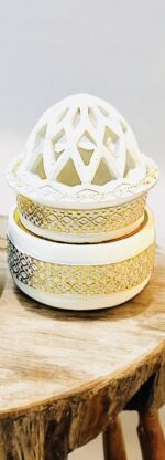LAVISH CERAMIC BAKHOOR BURNER-WHITE - Image 3