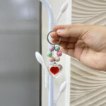 PEARL HEART KEYCHAIN